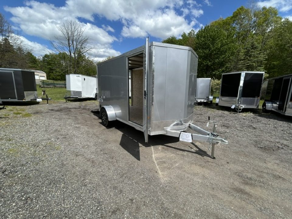 New 2026 ALCOM 6x12 Single Axle Aluminum Frame Cargo / Enclosed Trailer