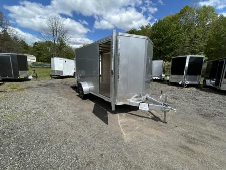 New 2026 ALCOM 6x12 Single Axle Aluminum Frame Cargo / Enclosed Trailer