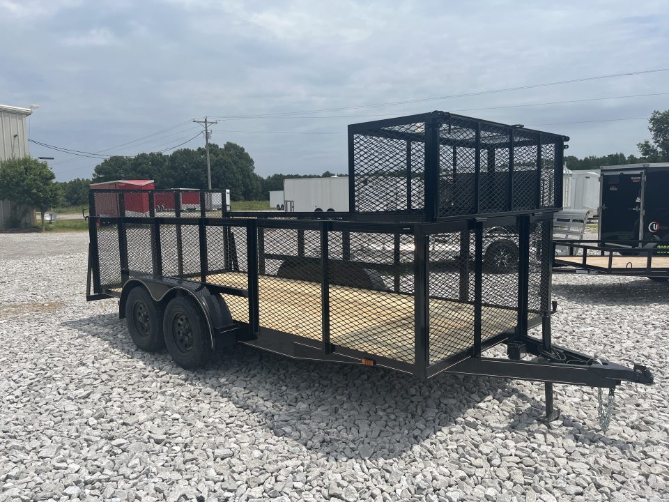 New 2026 Triple R 78X16 LANDSCAPE TRAILER 3' MESH SIDES 2X2 BASKET
