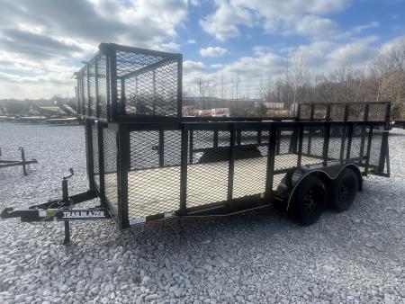 New 2026 Triple R 78X16 LANDSCAPE TRAILER 3' MESH SIDES 2X2 BASKET