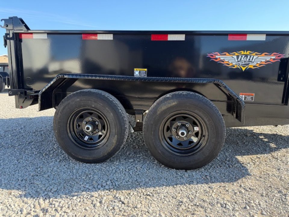 New 2026 H&H Black 76"x10' 10k Utility Dump Trailer