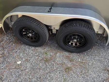 New 2026 ALCOM 7 X 14 Aluminum Charcoal Enclosed XLT Trailer with 6" Extra Height Cargo / Enclosed Trailer