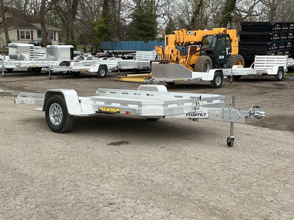 New 2027 Aluma 7712H-TILT 77  x 12' Aluminum Utility Tilt Trailer