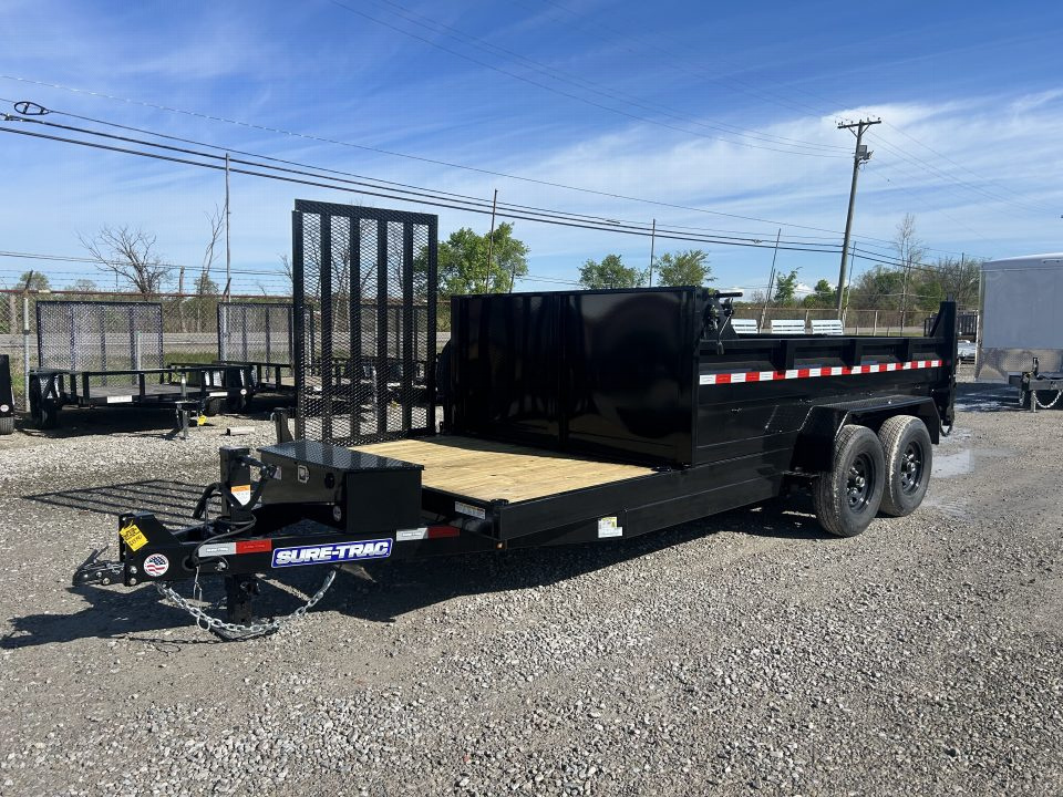 New 2026 Sure-Trac 82 x12+4 14K Low Pro Scissor Dump Trailer