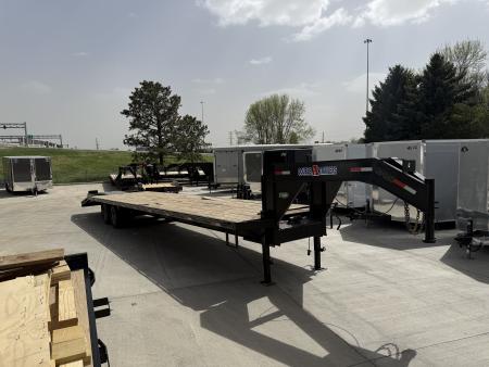Used 2023 Double A 40’ Gooseneck Deckover 35’ plus 5’ x 102” with 2-10K tandem dual axles