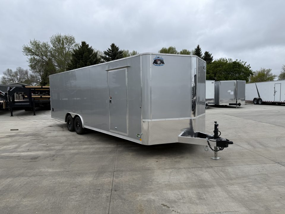 New 2027 Bighorn R&M 8.5x24 + 2’V Nose Rear Ramp Enclosed Cargo Trailer Car Hauler