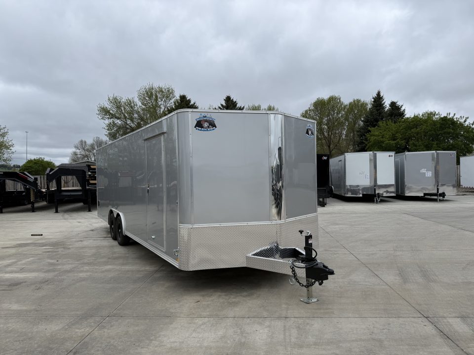 New 2027 Bighorn R&M 8.5x24 + 2’V Nose Rear Ramp Enclosed Cargo Trailer Car Hauler