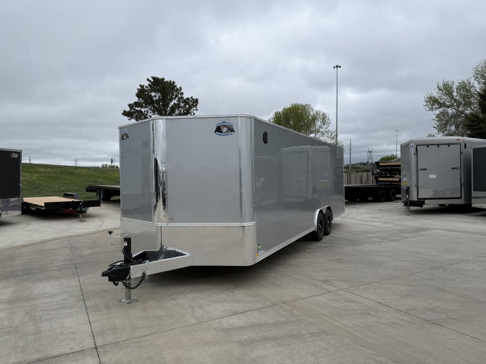 New 2027 Bighorn R&M 8.5x24 + 2’V Nose Rear Ramp Enclosed Cargo Trailer Car Hauler
