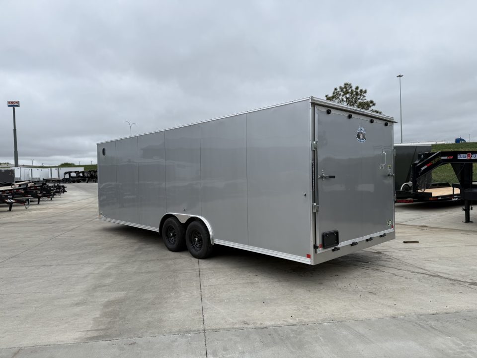 New 2027 Bighorn R&M 8.5x24 + 2’V Nose Rear Ramp Enclosed Cargo Trailer Car Hauler