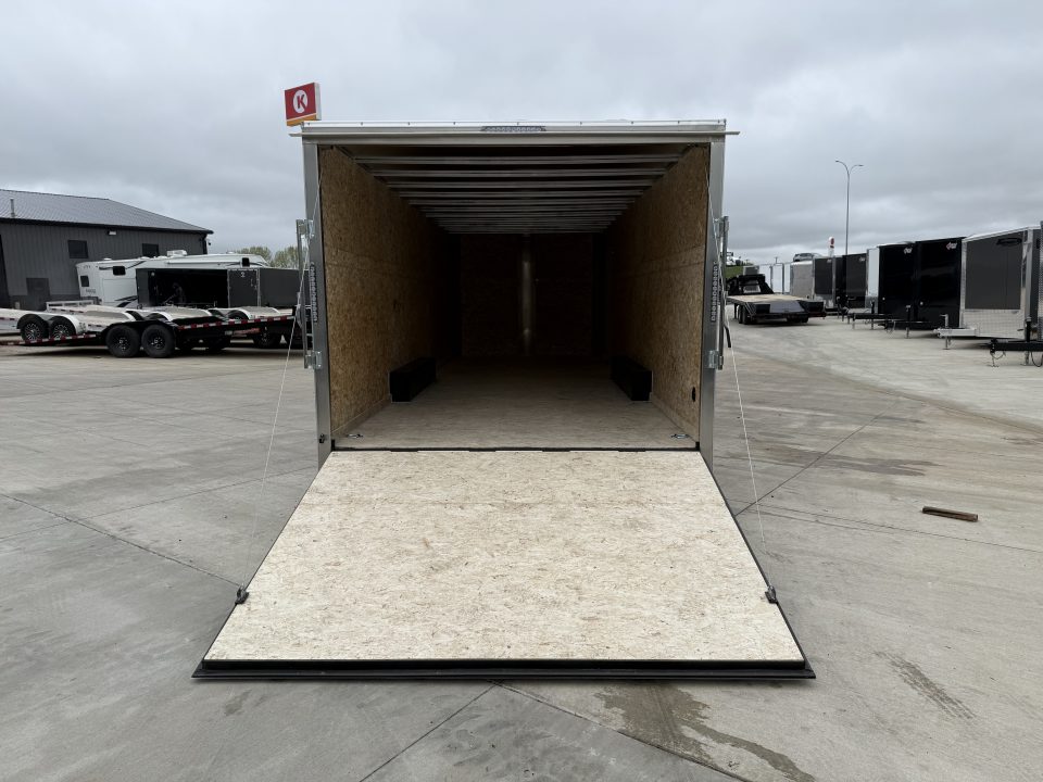 New 2027 Bighorn R&M 8.5x24 + 2’V Nose Rear Ramp Enclosed Cargo Trailer Car Hauler