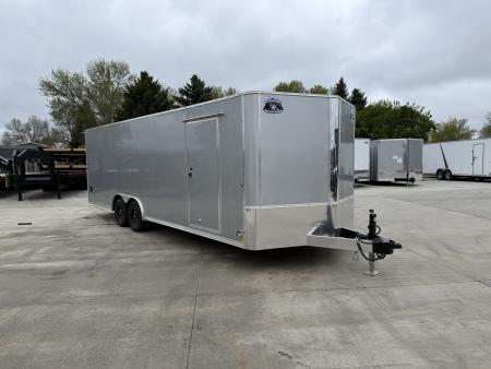 New 2027 Bighorn R&M 8.5x24 + 2’V Nose Rear Ramp Enclosed Cargo Trailer Car Hauler