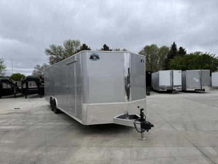 New 2027 Bighorn R&M 8.5x24 + 2’V Nose Rear Ramp Enclosed Cargo Trailer Car Hauler