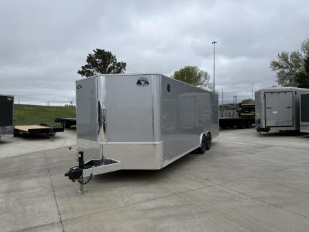 New 2027 Bighorn R&M 8.5x24 + 2’V Nose Rear Ramp Enclosed Cargo Trailer Car Hauler