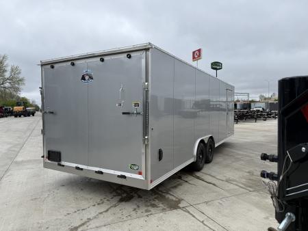 New 2027 Bighorn R&M 8.5x24 + 2’V Nose Rear Ramp Enclosed Cargo Trailer Car Hauler