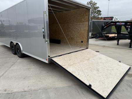New 2027 Bighorn R&M 8.5x24 + 2’V Nose Rear Ramp Enclosed Cargo Trailer Car Hauler