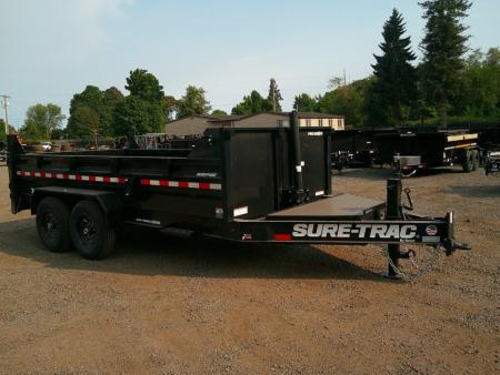 New 2026 Sure-Trac 7x14 Pro Series Telescopic 15.4K Dump Trailer