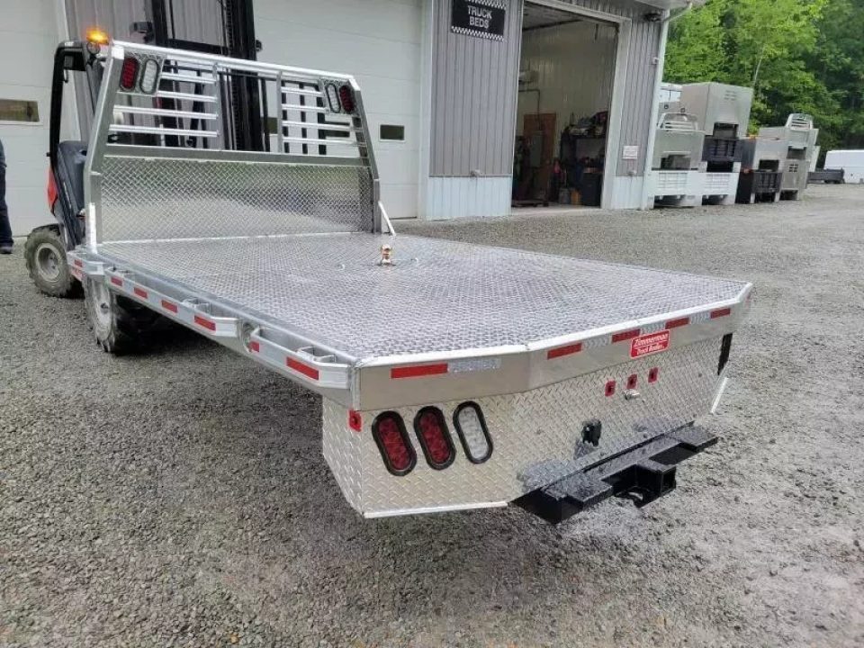 New Zimmerman Truck Bodies 60'' CA SRW Aluminum Flatbed with B&W Turnover Ball 6000XL