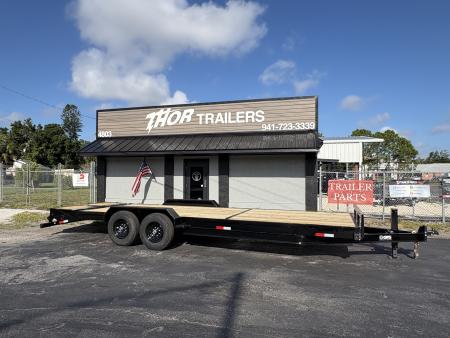 New Commercial-grade 24' equipment trailer with Mack Daddy ramps — built for skid steers, mini excavators, and heavy equipment.