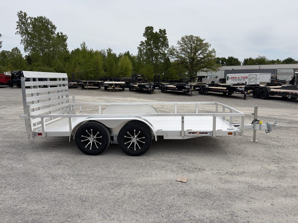 New 2026 Sport Haven AUT714TD-HD (7' X 14') 7K Deluxe Aluminum Utility Trailer