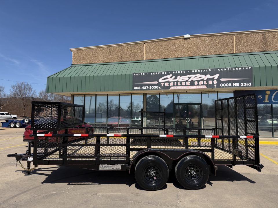 New #144313 2026 MP CUSTOMS 16 X 83 TANDEM AXLE PIPE TOP 10K LANDSCAPE TRAILER W/ 2' SIDES