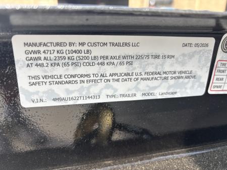 New #144313 2026 MP CUSTOMS 16 X 83 TANDEM AXLE PIPE TOP 10K LANDSCAPE TRAILER W/ 2' SIDES