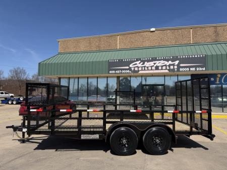 New #144313 2026 MP CUSTOMS 16 X 83 TANDEM AXLE PIPE TOP 10K LANDSCAPE TRAILER W/ 2' SIDES