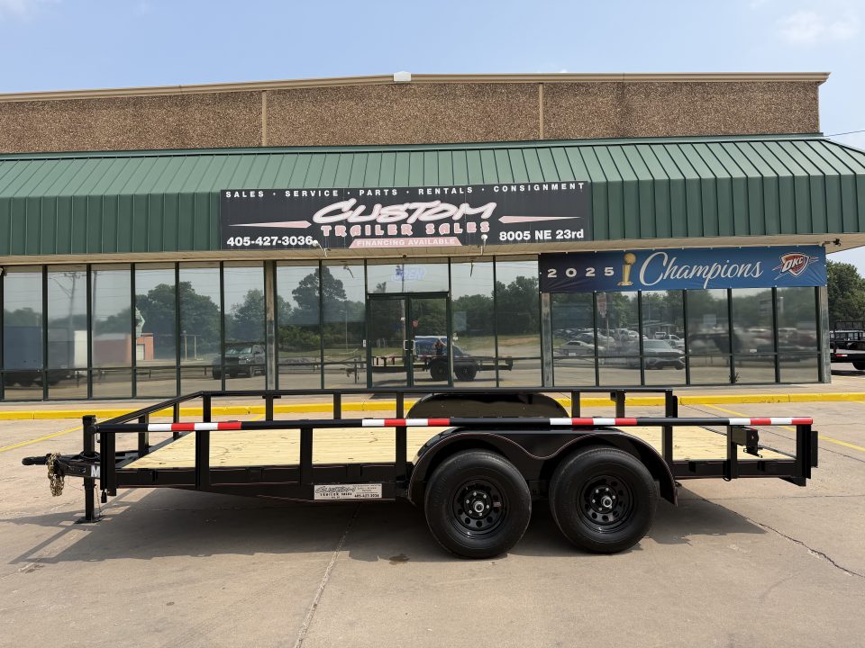 New #144321 2026 MP CUSTOM 16 X 83 TANDEM AXLE PIPE TOP 10K UTILITY TRAILER W/ SLIDE IN RAMPS