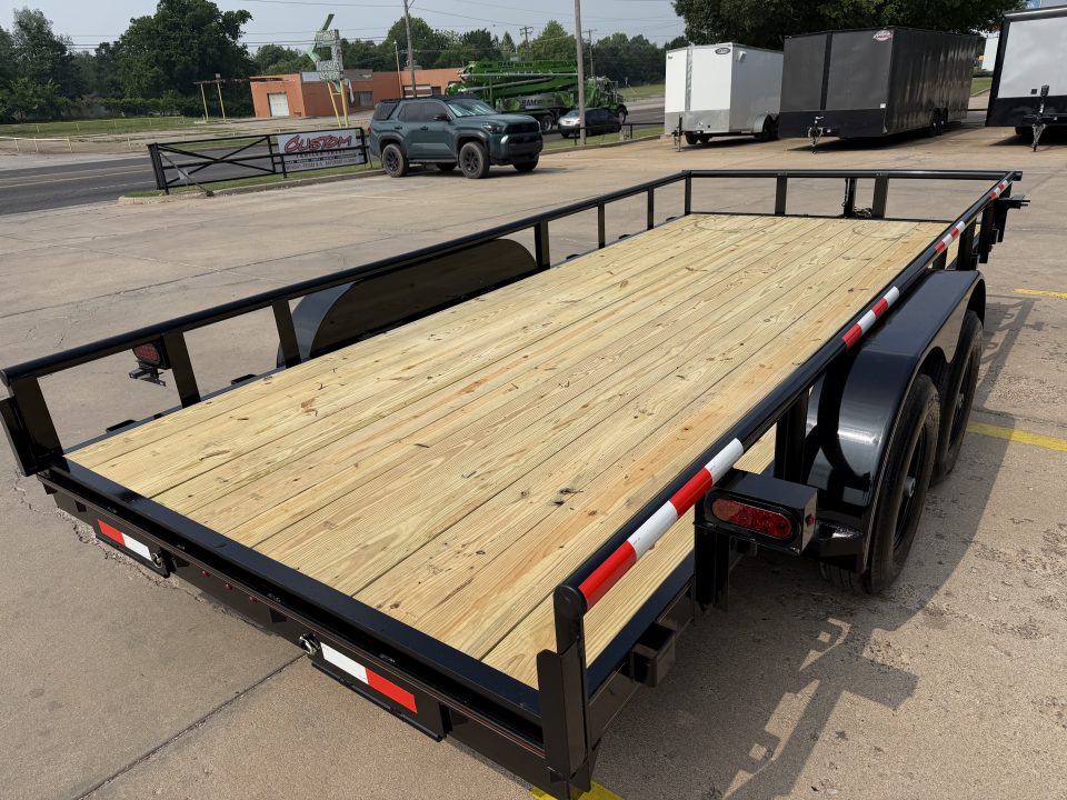 New #144321 2026 MP CUSTOM 16 X 83 TANDEM AXLE PIPE TOP 10K UTILITY TRAILER W/ SLIDE IN RAMPS