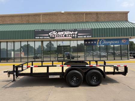 New #144321 2026 MP CUSTOM 16 X 83 TANDEM AXLE PIPE TOP 10K UTILITY TRAILER W/ SLIDE IN RAMPS