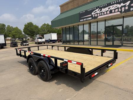 New #144321 2026 MP CUSTOM 16 X 83 TANDEM AXLE PIPE TOP 10K UTILITY TRAILER W/ SLIDE IN RAMPS