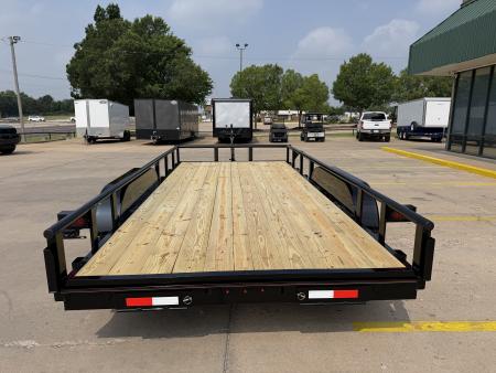 New #144321 2026 MP CUSTOM 16 X 83 TANDEM AXLE PIPE TOP 10K UTILITY TRAILER W/ SLIDE IN RAMPS