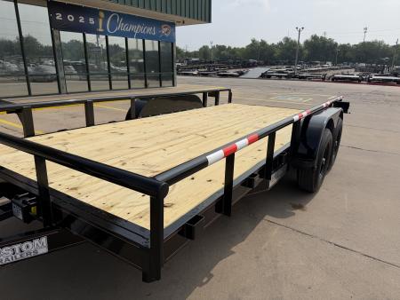 New #144321 2026 MP CUSTOM 16 X 83 TANDEM AXLE PIPE TOP 10K UTILITY TRAILER W/ SLIDE IN RAMPS