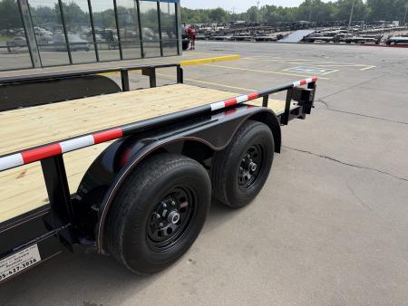 New #144321 2026 MP CUSTOM 16 X 83 TANDEM AXLE PIPE TOP 10K UTILITY TRAILER W/ SLIDE IN RAMPS