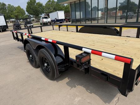 New #144321 2026 MP CUSTOM 16 X 83 TANDEM AXLE PIPE TOP 10K UTILITY TRAILER W/ SLIDE IN RAMPS