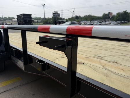 New #144321 2026 MP CUSTOM 16 X 83 TANDEM AXLE PIPE TOP 10K UTILITY TRAILER W/ SLIDE IN RAMPS