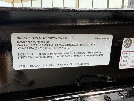 New #144321 2026 MP CUSTOM 16 X 83 TANDEM AXLE PIPE TOP 10K UTILITY TRAILER W/ SLIDE IN RAMPS
