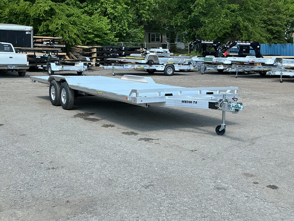New 2027 Aluma WB24H-TA 96" x 24' Drive Over Fender Series Car / Racing Trailer
