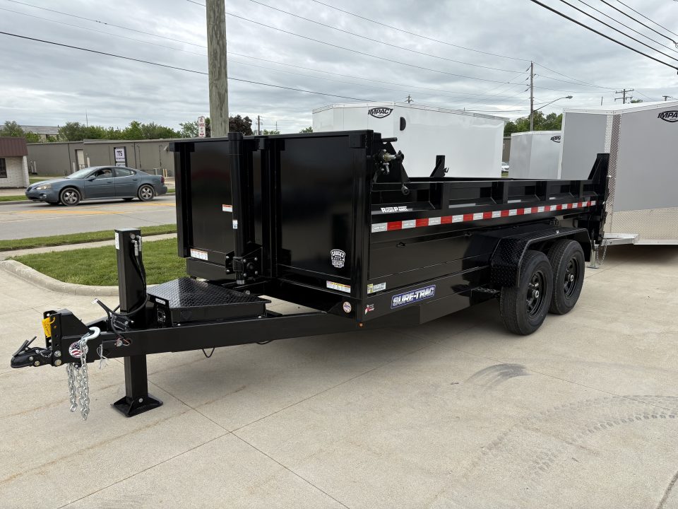 New 2026 Sure-Trac 82 IN x 14 HD Low Profile Dump Trailer 14K Telescopic W/HYDRAULIC JACK Dump Trailer