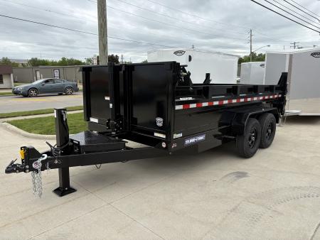 New 2026 Sure-Trac 82 IN x 14 HD Low Profile Dump Trailer 14K Telescopic W/HYDRAULIC JACK Dump Trailer