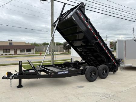 New 2026 Sure-Trac 82 IN x 14 HD Low Profile Dump Trailer 14K Telescopic W/HYDRAULIC JACK Dump Trailer