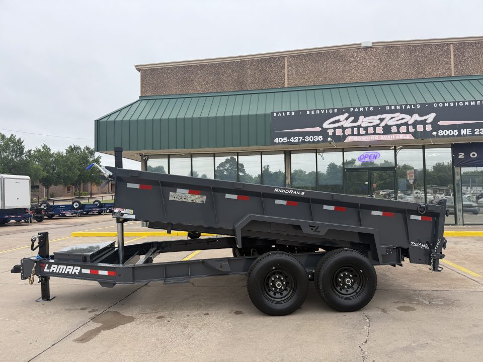New #155445 2026 LAMAR DT 14 X 83 TANDEM AXLE BUMPER PULL 14K TELESCOPIC DUMP TRAILER W/ 2' SIDES