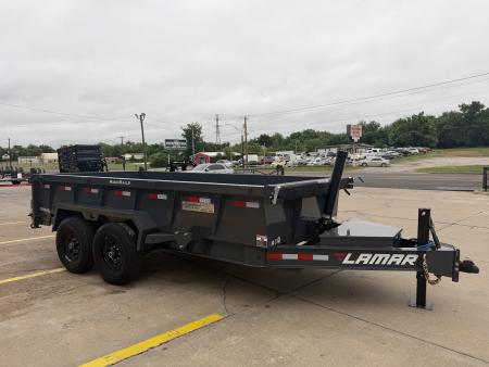 New #155445 2026 LAMAR DT 14 X 83 TANDEM AXLE BUMPER PULL 14K TELESCOPIC DUMP TRAILER W/ 2' SIDES