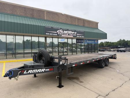 New #147605 2026 LAMAR F8 24 X 102 TANDEM AXLE 14K BUMPER PULL DECKOVER W/ RHINO RAMPS & WINCH PACKAGE