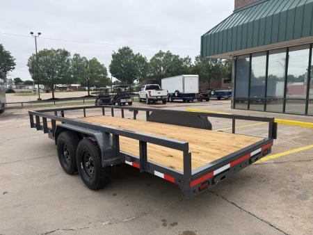 New #154435 2026 LAMAR U5 18 X 83 TANDEM AXLE SQUARE TUBE TOP 10K UTILITY W/ SLIDE IN RAMPS