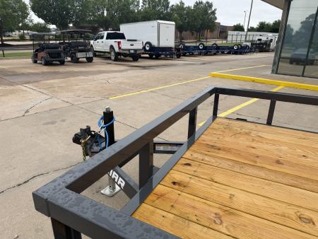 New #154435 2026 LAMAR U5 18 X 83 TANDEM AXLE SQUARE TUBE TOP 10K UTILITY W/ SLIDE IN RAMPS