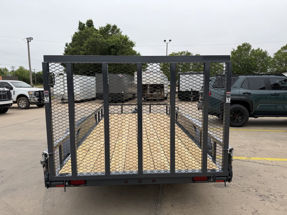 New #155564 2026 LAMAR UC 14 X 77 TANDEM AXLE SQUARE TUBE TOP 7K UTILITY W/ REAR RAMP GATE