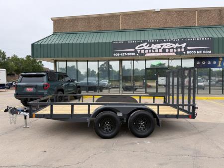 New #155564 2026 LAMAR UC 14 X 77 TANDEM AXLE SQUARE TUBE TOP 7K UTILITY W/ REAR RAMP GATE