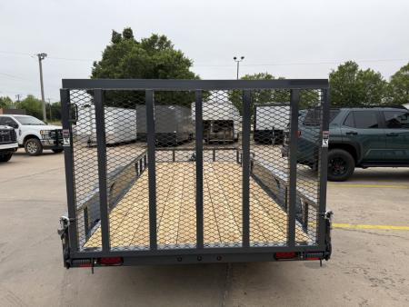 New #155564 2026 LAMAR UC 14 X 77 TANDEM AXLE SQUARE TUBE TOP 7K UTILITY W/ REAR RAMP GATE