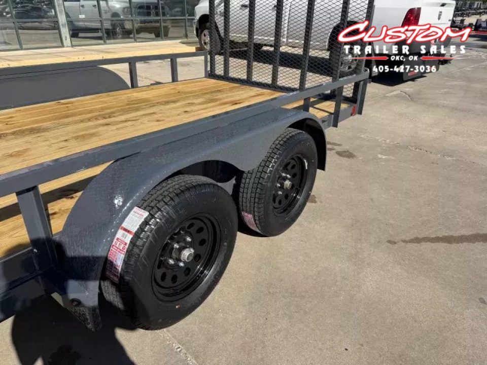 New #155565 2026 LAMAR UC 16 X 77 TANDEM AXLE 7K SQUARE TUBE TOP UTILITY W/ RAMP GATE