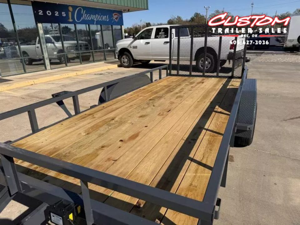 New #155565 2026 LAMAR UC 16 X 77 TANDEM AXLE 7K SQUARE TUBE TOP UTILITY W/ RAMP GATE